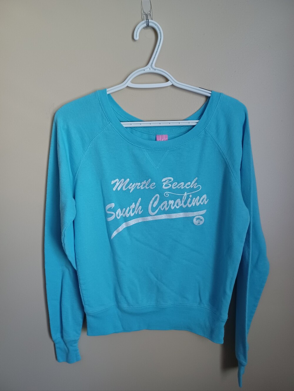 Women's Size M LAT Myrtle Beach, SC Blueβ Pullover Sweatshirt Shirt Top Travel